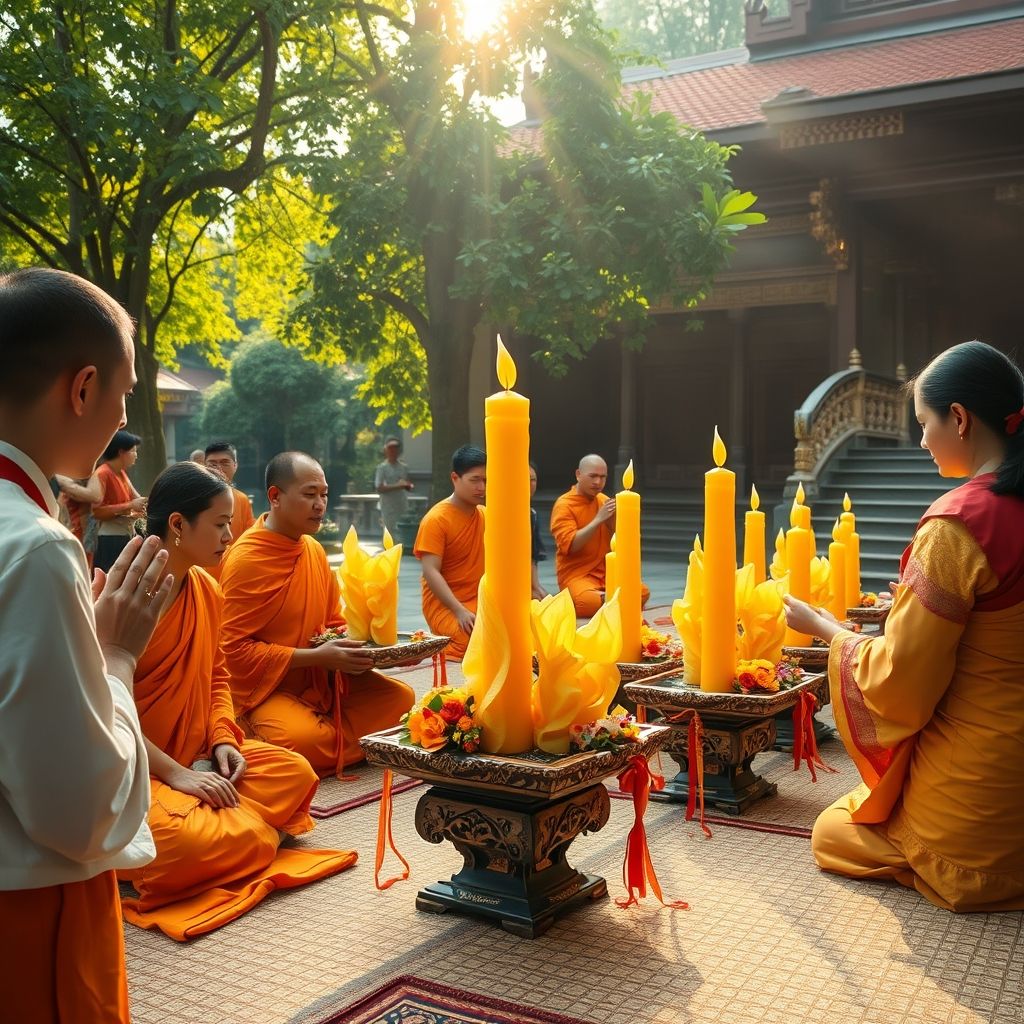 ขั้นตอนการถวายเทียนพรรษา