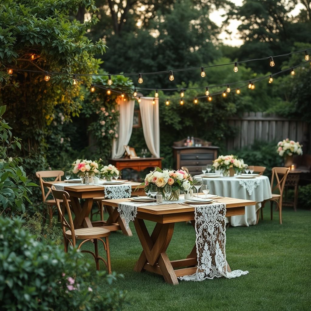 งานแต่งในสวนสไตล์วินเทจ