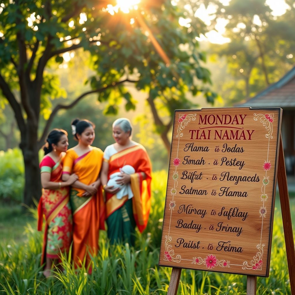 ชื่อที่คนไทยนิยมตั้งในวันจันทร์