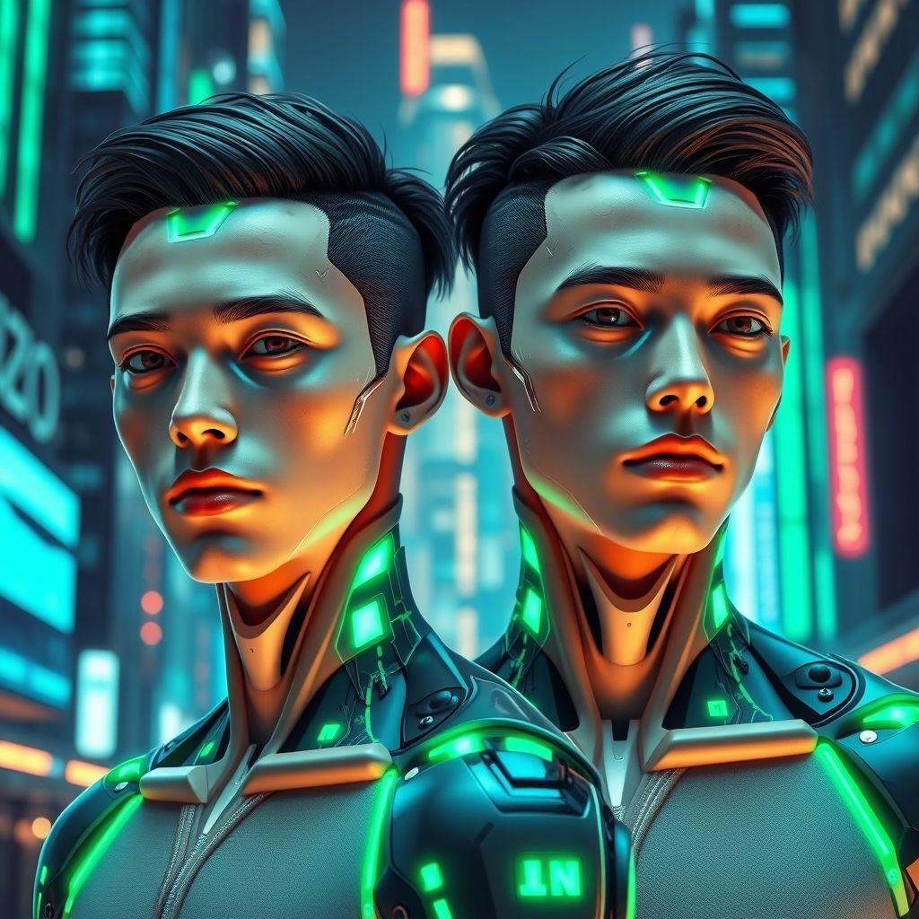 ชื่อแฝดชายแนวคิดเทคโนโลยีและนวัตกรรม