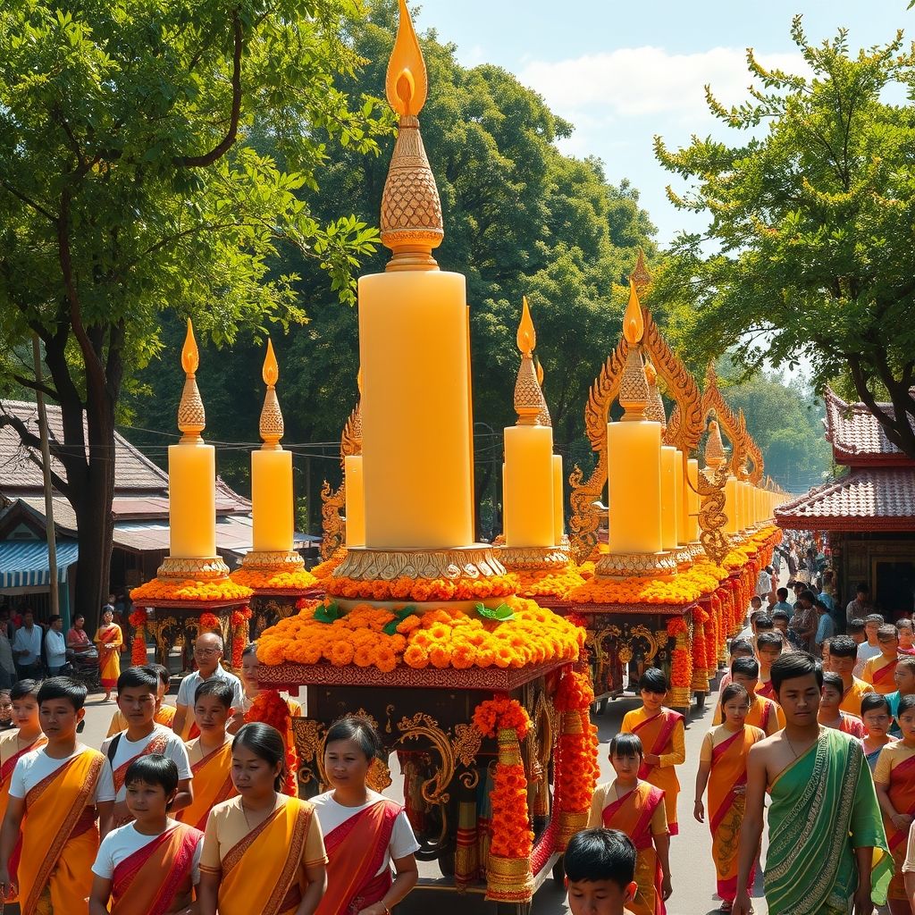 ประวัติประเพณีแห่เทียนพรรษา