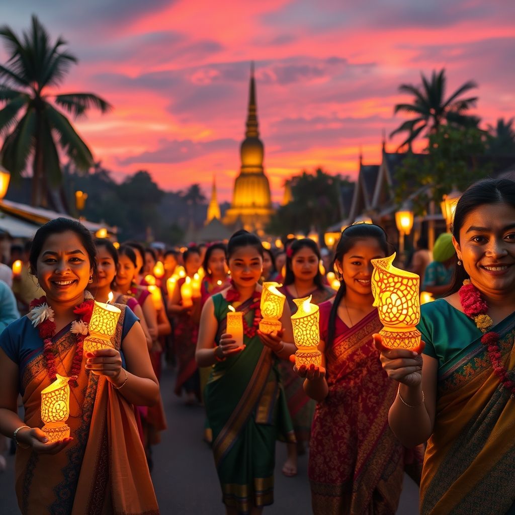 ประเพณีแห่เทียนมีที่มาอย่างไร