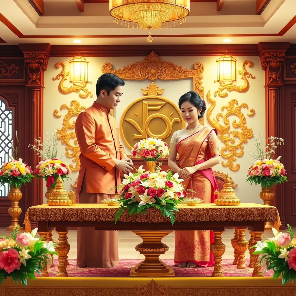 ประเพณีไทยในพิธีจดทะเบียนสมรส