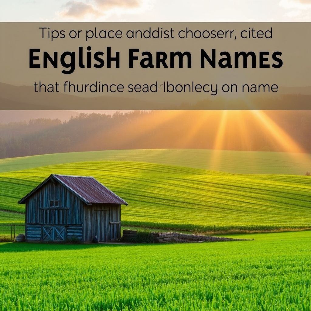 เคล็ดลับการตั้งชื่อฟาร์มเป็นภาษาอังกฤษให้เสริมดวง