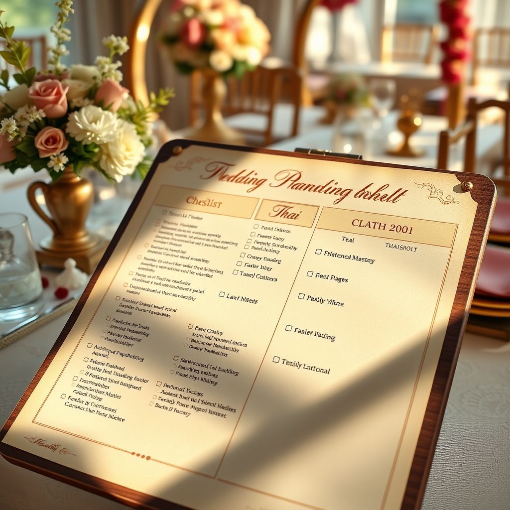 เช็คลิสต์จัดงานแต่งตามฤกษ์