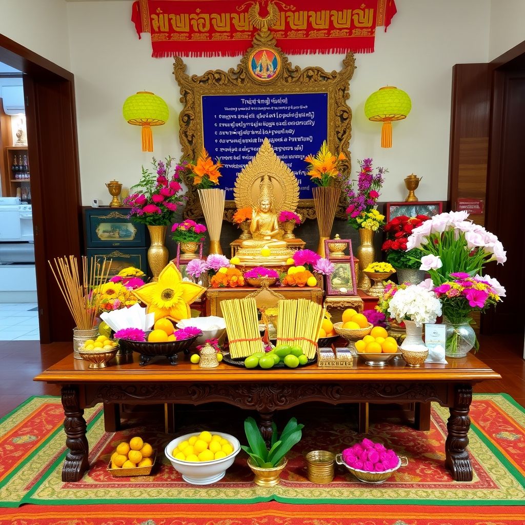 เตรียมของไหว้สำหรับพิธีขึ้นบ้านใหม่แบบครบครัน