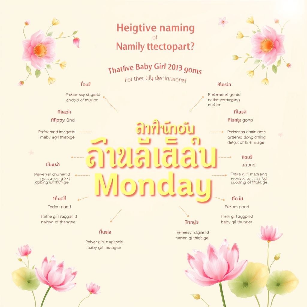 เทคนิคตั้งชื่อลูกสาววันจันทร์ให้ปัง