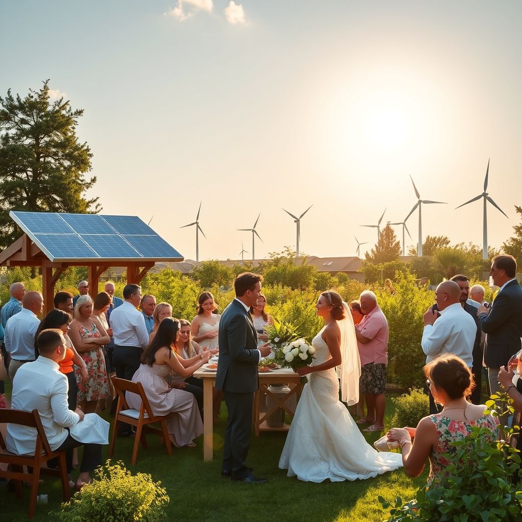 ใช้พลังงานหมุนเวียนในงานแต่งงาน